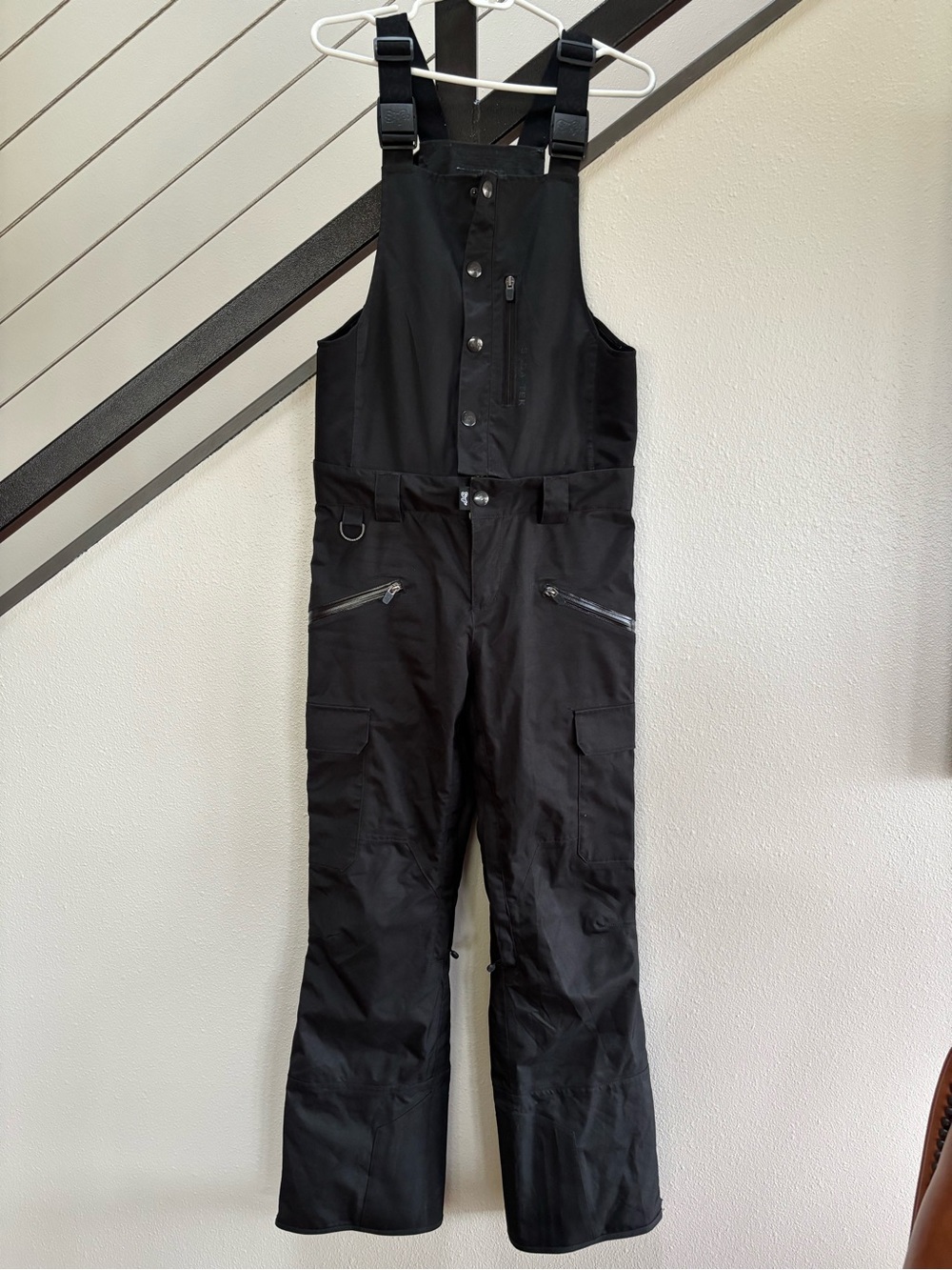 Saga Women's Black Ski Bib Snow Pants with Adjustable Straps